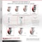Service Caster 8 Inch Red Poly on Cast Iron Swivel Caster Set with Roller Bearings 2 Brakes SCC-35S820-PUR-RS-2-SLB-2 - alternate 7